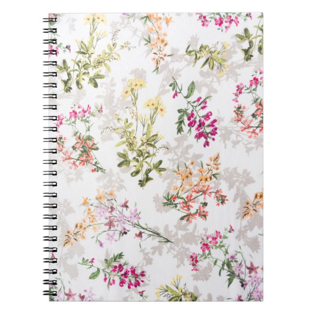 Gentle floral pattern notebook (Front)