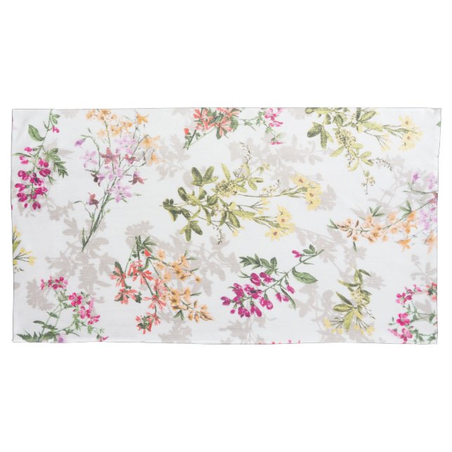 Gentle floral pattern pillowcase (Front-Left)