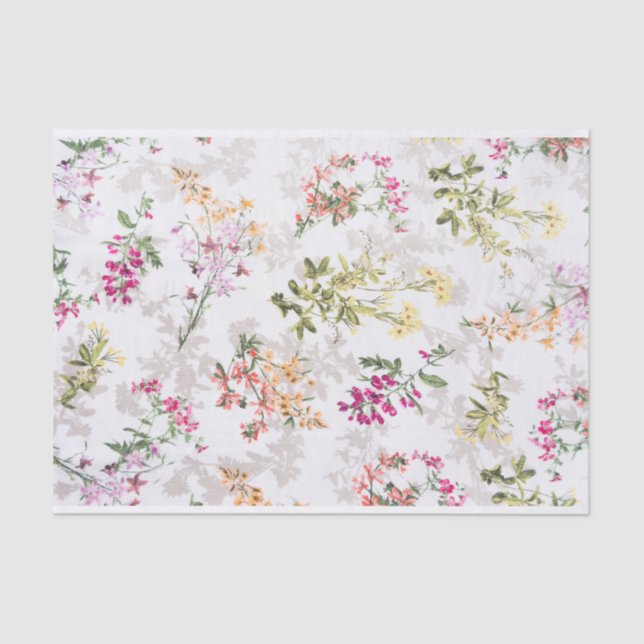 Gentle floral pattern tissue paper (Front)