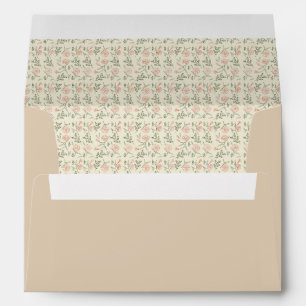 Gentle Floral Wedding Envelope