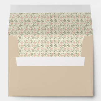 Gentle Floral Wedding Envelope