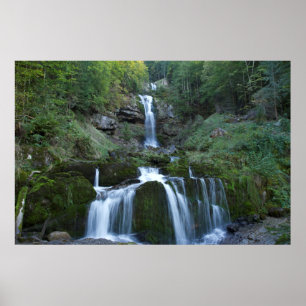 Gentle flowing waterfalls poster