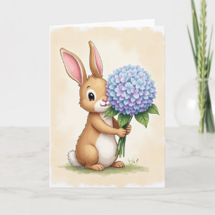 Gentle Furry Friend Flower Card