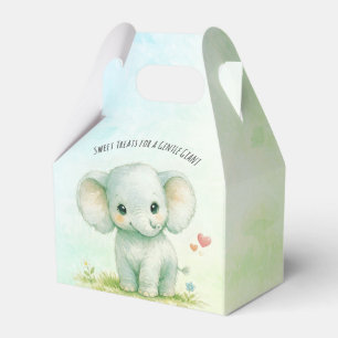 Gentle Giant Elephant Green Safari Baby Shower Favour Box