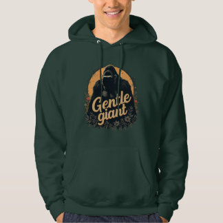 Gentle Giant Gorilla Portrait Floral Sunset Art Hoodie