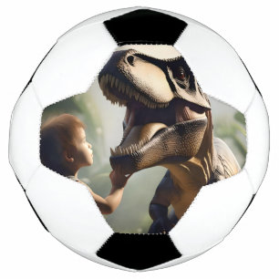 Gentle Giant: The Friendly T-Rex Who Loves a Pat Football