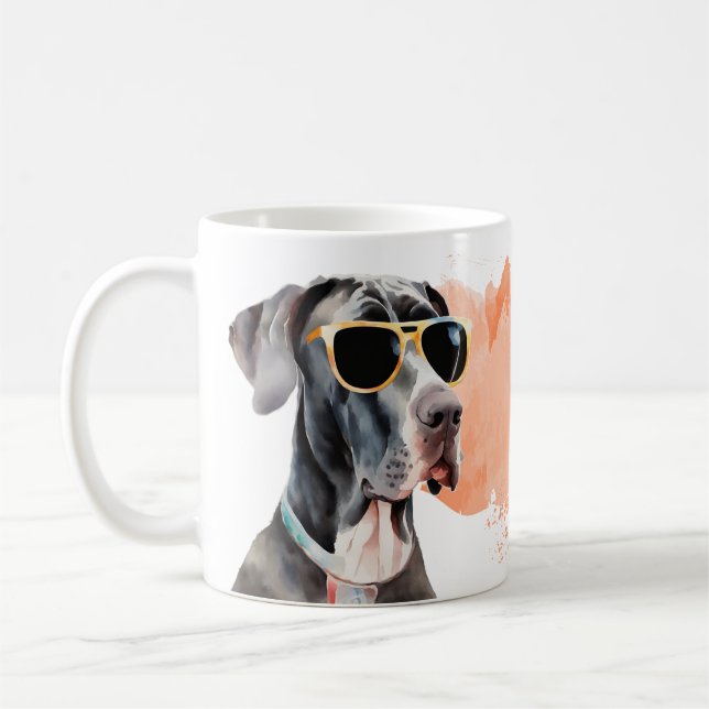 Gentle Giant Watercolor Great Dane Mug (Left)