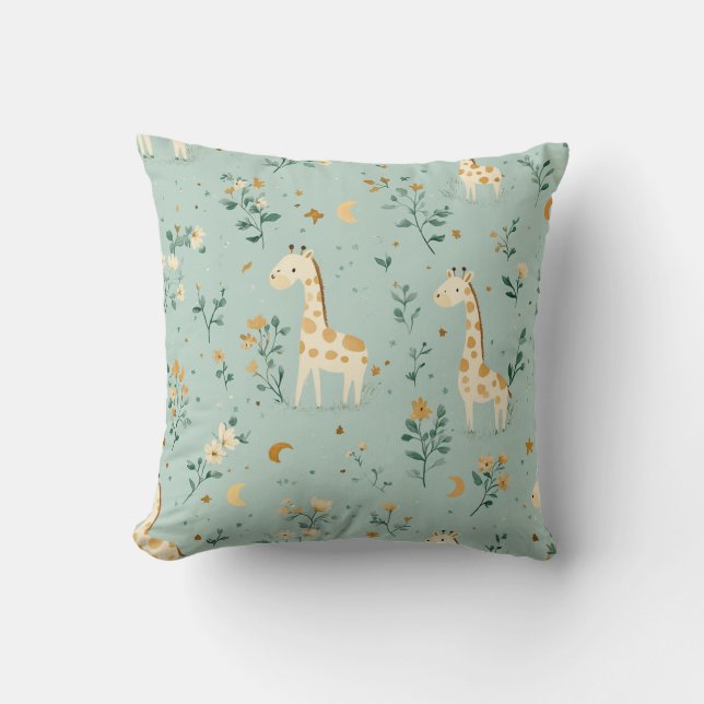 Gentle Giraffe Dreams Baby Cushion (Front)