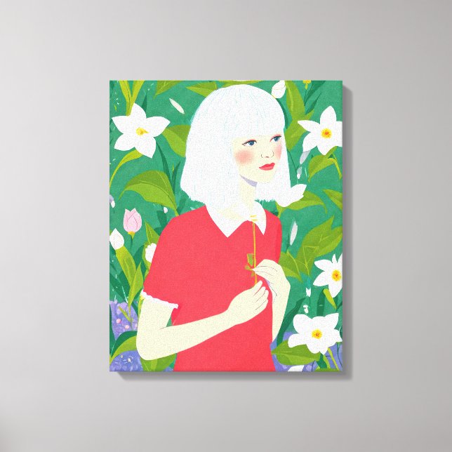 gentle girl canvas print (Front)