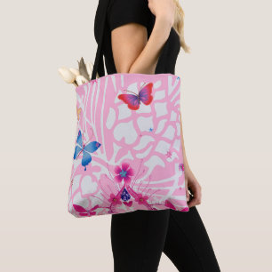 Gentle Grace Kaleidoscope Very Soft Pink Colors Tote Bag