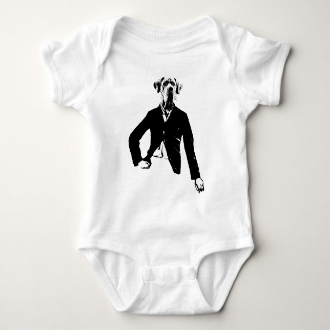 Gentle Great Dane Baby Bodysuit (Front)