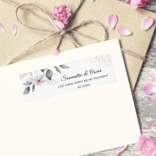  Gentle Greenery Watercolor Leaf & Flower   Gold