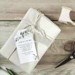 Gentle Greenery Watercolor Leaf & Flower | Gold Gift Tags<br><div class="desc">An Eucalyptus outdoor invitation is a beautifully designed invitation that is perfect for any outdoor event or gathering. The invitation typically features an elegant and rustic design, with lush green eucalyptus leaves as the main focal point. The leaves often serve as a natural border or frame for the invitation's text...</div>