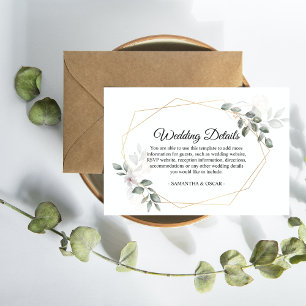 Gentle Greenery Watercolor Leaf Frame & Flower Enclosure Card