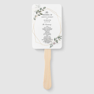  Gentle Greenery Watercolor Leaf Frame & Flower Hand Fan
