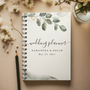  Gentle Greenery Watercolor Leaf   Gold Dust  Planner