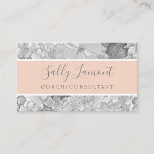 Gentle Grey and Peche Consultant Coach Business Card