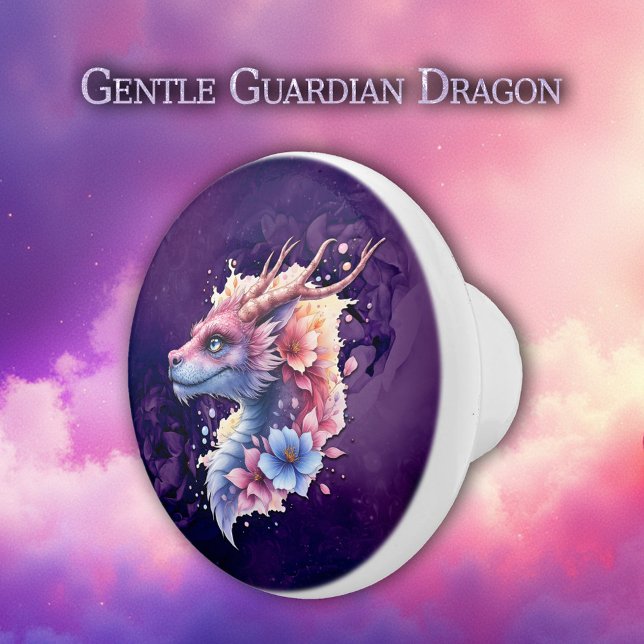 Gentle Guardian Dragon.  Ceramic Knob (Creator Uploaded)