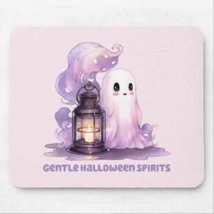 Gentle Halloween Spirits - Pastel Ghost Mouse Mat