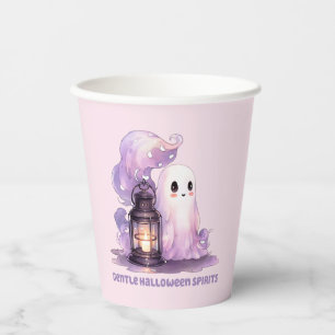 Gentle Halloween Spirits - Pastel Ghost Paper Cups