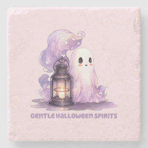 Gentle Halloween Spirits Stone Coaster