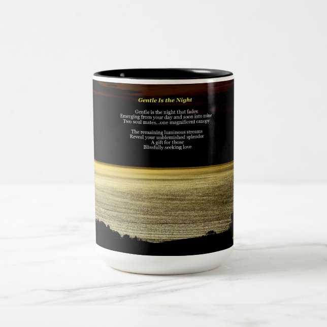 Gentle Is The Night Two-Tone Coffee Mug (Center)