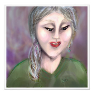 Gentle Knowing Modern Feminine Portrait Wall Art