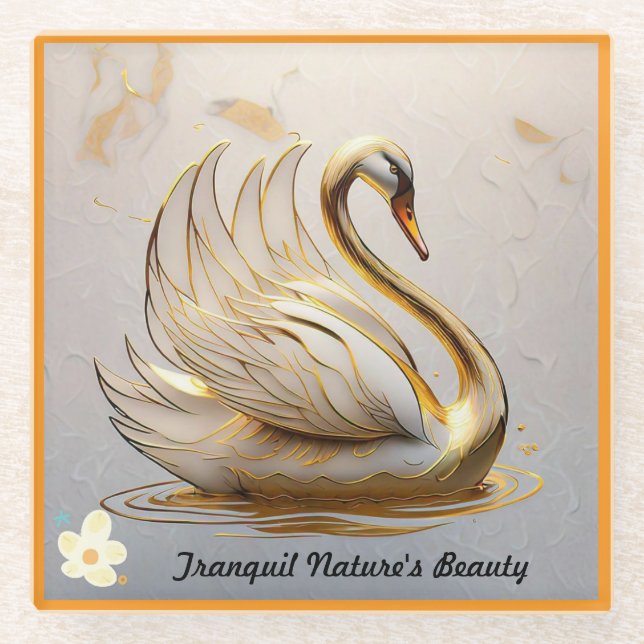 "Gentle Lapping Waters" Glass Coaster (Front)