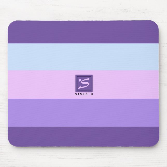 Gentle Lavender Dreams Colour Palette Monogram Mouse Mat (Front)