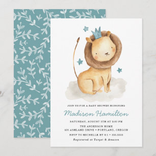 Gentle Lion Baby Shower Invitation