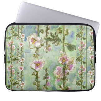 Gentle Mallow Light Pink Flowers & Green Laptop Sl Sleeve