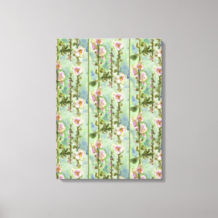 Gentle Mallow Triptych Canvas Print