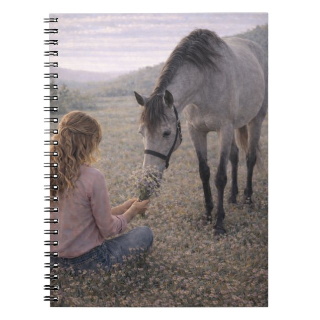 Gentle Meadow | Horse Art | Notebook (Front)
