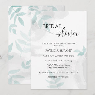 Gentle mint and grey Bridal Shower Invitation