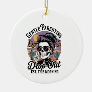 Gentle Parenting Drop‑Out Est. This Morning Ceramic Tree Decoration