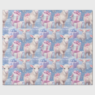 Gentle Pastel Lambs and Gifts Wrapping Paper