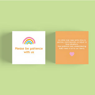 Gentle Patience Down Syndrome Courtesy Notice Card