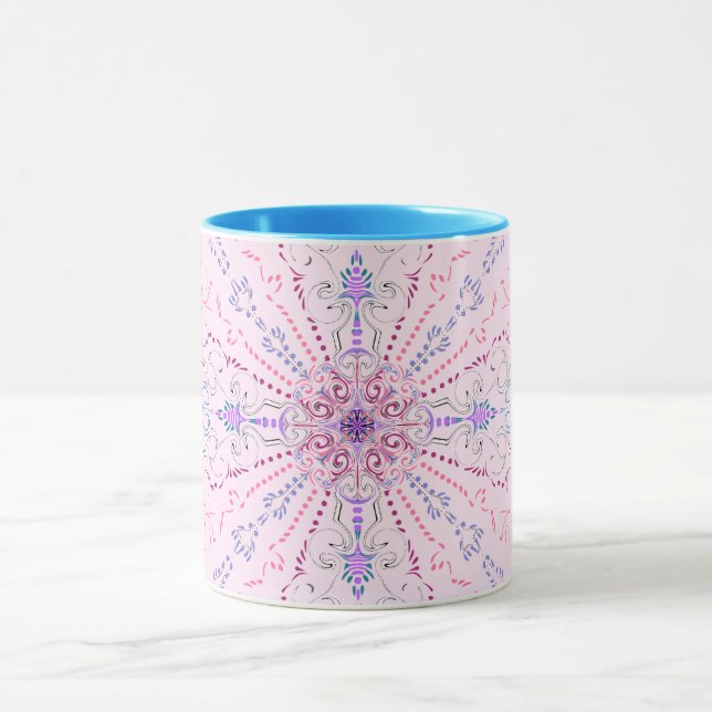 Gentle Pink Fireworks Mug (Center)