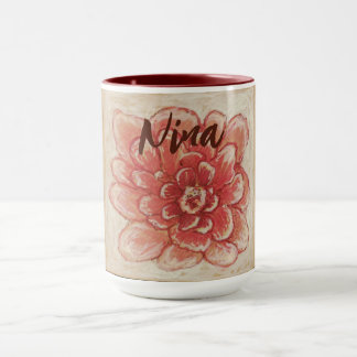 Gentle Pink Flower art Mug