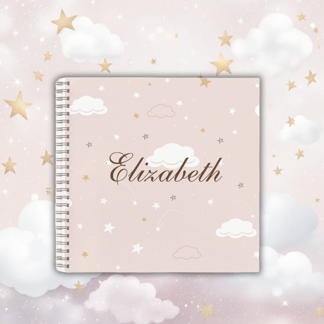 Gentle Pink Pattern Cloud Notebook (Creator Uploaded)