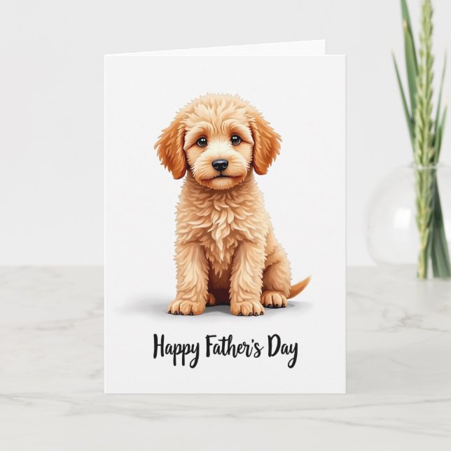 Gentle Puppy Fathers Day Card (Front)