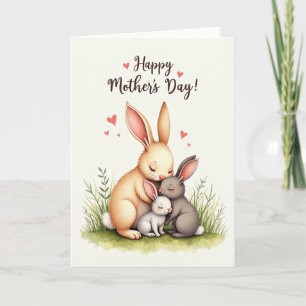 Gentle Rabbit Family Card