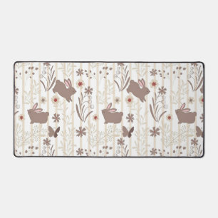 Gentle Rabbit Prince with Botanicals Desk Mat