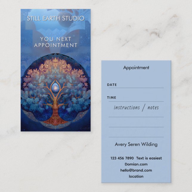 Gentle Radiance | Tree of Life Appointment Card (Front/Back)