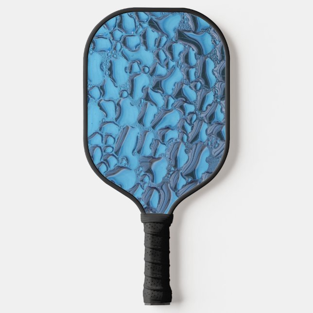 Gentle raindrops on blue glass   pickleball paddle