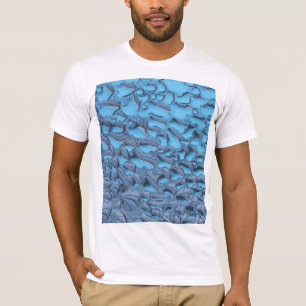 Gentle raindrops on blue glass   T-Shirt