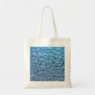 Gentle raindrops on blue glass    tote bag