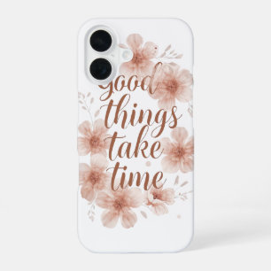 Gentle Reminder with Soft Florals iPhone 16 Case