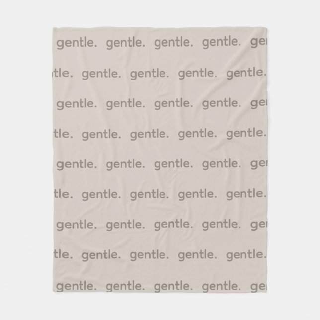 Gentle Repeated Word Pattern Cozy, Calm & Soft  Fleece Blanket (Front)
