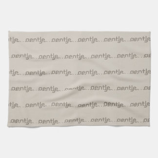 Gentle Repeated Word Pattern Cozy, Calm & Soft Tea Towel